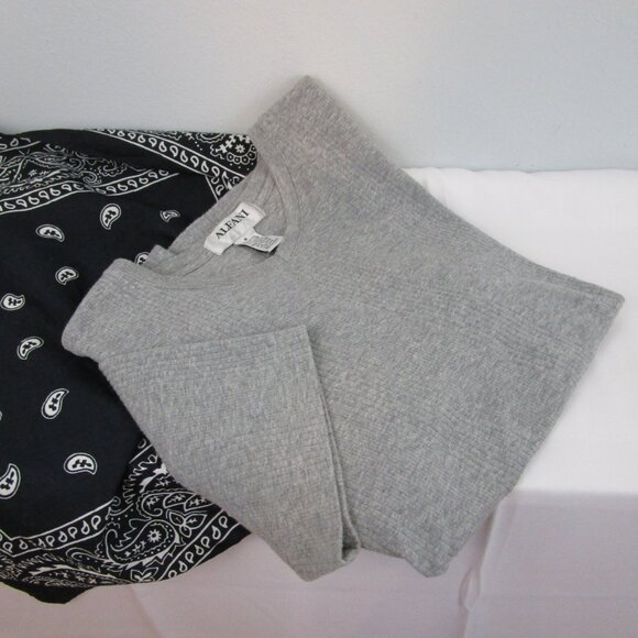 Alfani Stretch V-neck Sweater Rib Knit short Sleeve Shirt - Picture 6 of 8